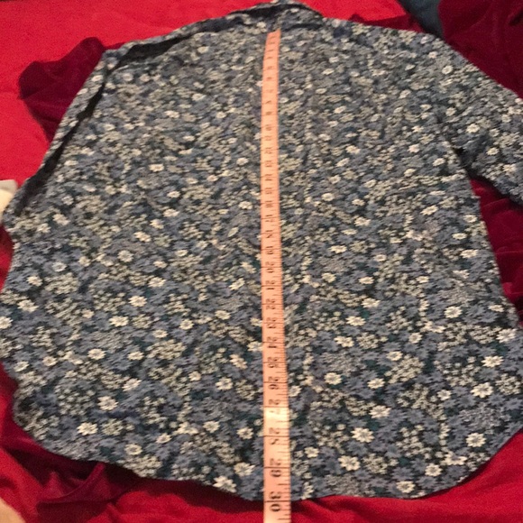 J crew men blue flower print shirt - Picture 7 of 9